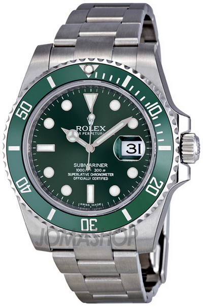 Rolex Submariner Green Dial Steel Mens Watch 116610LV