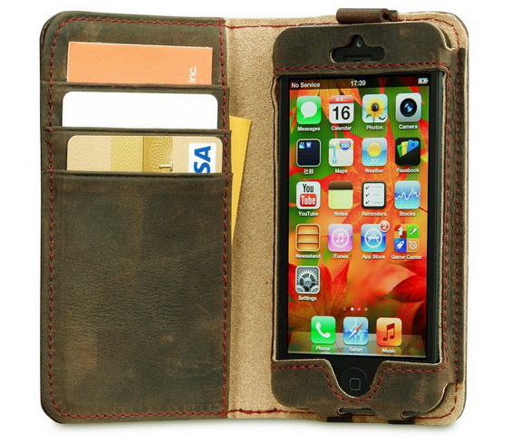 Acase Genuine Leather iPhone 5s Case / iPhone 5 Case with Card Wallet