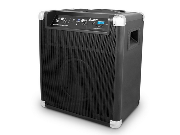 ION Block Rocker Bluetooth Portable Speaker System with Auxiliary USB Charger