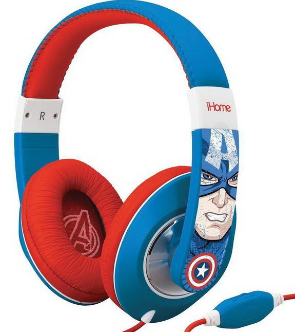 eKids Marvel Avengers Captain America Over Ear Headphones with Volume Control