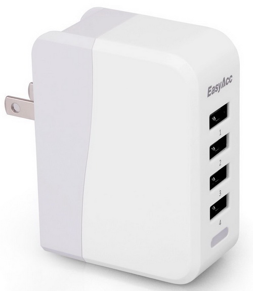 EasyAcc® 20W 4A 4-Port USB Wall Charger with Folding Plug Portable Travel Charger