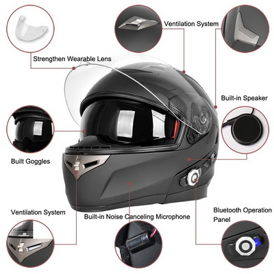 FreedConn BM2 Motorcycle Bluetooth Helmet