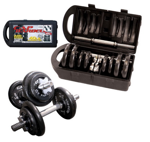CAP Barbell 40-pound Adjustable Dumbbell Set with Case
