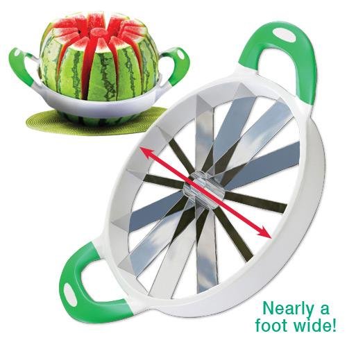 Watermelon Cantaloupe Stainless Steel Slicer with Handles Watermelon Cantaloupe Stainless Steel Slicer with Handles