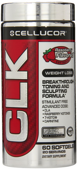 Cellucor CLK Weight Loss Supplement with Raspberry Ketones CLA 7 Keto and L-Carnitine Softgels