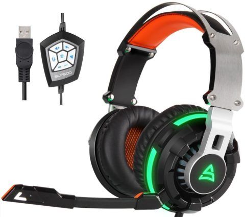 GT Supsoo G800 USB Wired Surround Stereo PC Over Ear Gaming Headset