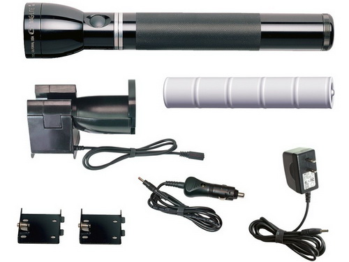 MagLite RE1019 Heavy-Duty Rechargeable Halogen Flashlight System