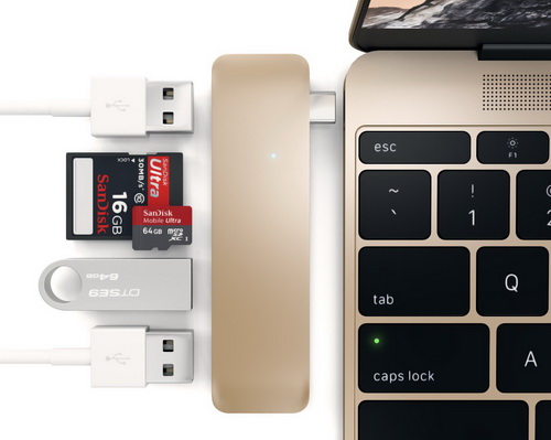 Satechi Type-c USB 3.0: 3 in 1 Combo Hub
