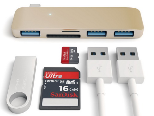 Satechi Type-c USB 3.0: 3 in 1 Combo Hub