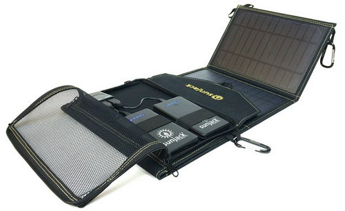 SunJack 20W Portable Solar Charger with 2x8000mAh Fast-Charge Batteries