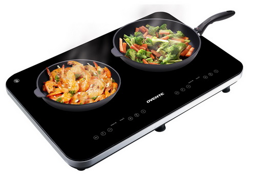 Ovente BG62B Double Portable Ceramic Induction Cooktop