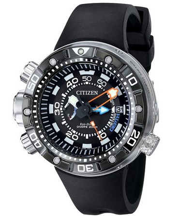 Citizen Men's BN2029-01E Promaster Aqualand Depth Meter Analog Display Japanese Quartz Black Watch