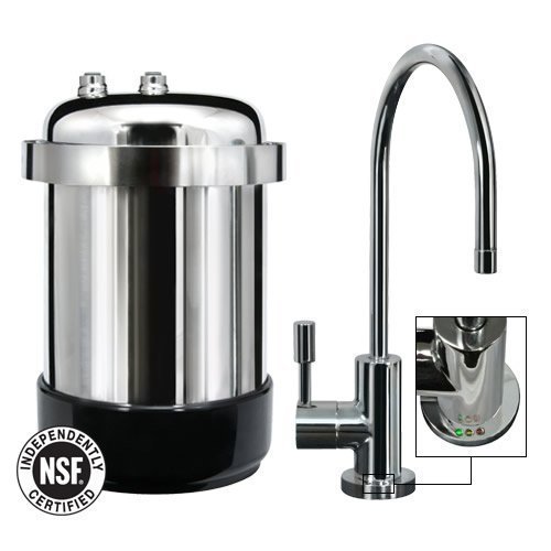 WaterChef U9000 Premium Under-Sink Water Filtration System with Intelligent Monitor (Polished Chrome Faucet)