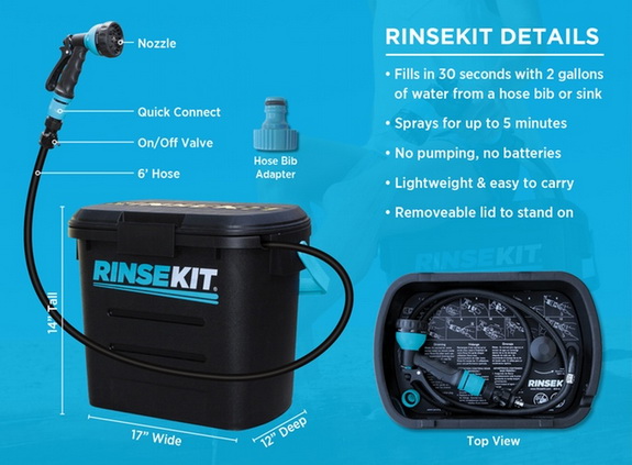 RinseKit Portable Sprayer - Pressurized Shower System