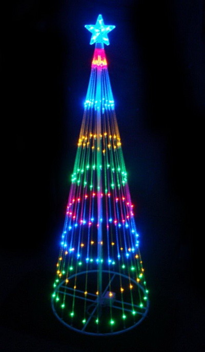 4-multi-color-led-light-show-cone-christmas-tree-lighted-yard-art-decoration