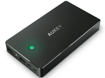 AUKEY 20000mAh 3.4A Dual USB Lightning and Micro AiPower Portable Charger