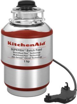 KitchenAid KBDS100T 1 hp Batch Feed Food Waste Disposer
