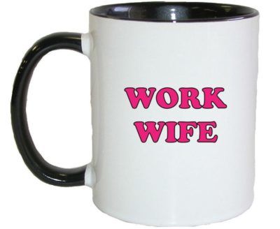 Mashed Mugs - Work Wife - Coffee Cup/Tea Mug (White/Black)