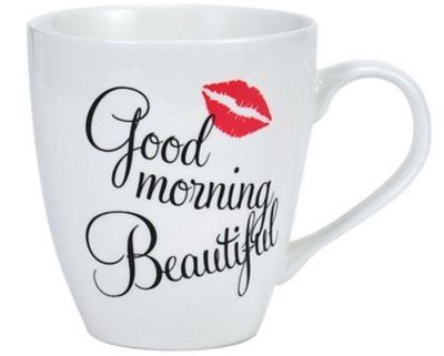 Pfaltzgraff Good Morning Beautiful 18 Oz Novelty Coffee Mug White