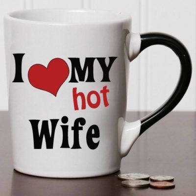 Tumbleweed'I Love My Hot Wife' Wife Mug; Ceramic Coffee Cup