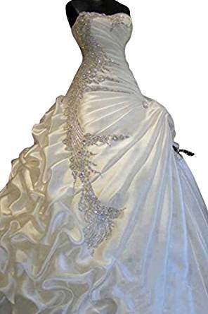 MILANO BRIDE Stunning Bridal Gowns Strapless Ball Gown Crystals Wedding Dresses