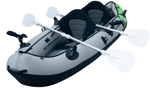 Elkton Outdoors Cormorant 2 Person Tandem Inflatable Kayak Fishing