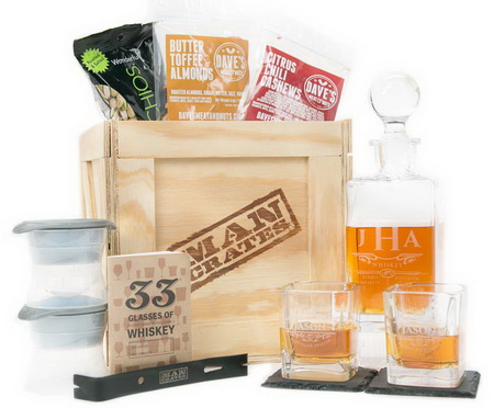 Man Crates Whiskey Appreciation Crate - cool gift idea for dad