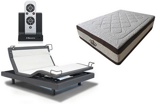 Reverie 8Q Adjustable Bed Base + DynastyMattress Gel Memory Foam Mattress - promising gift for dad comfortability