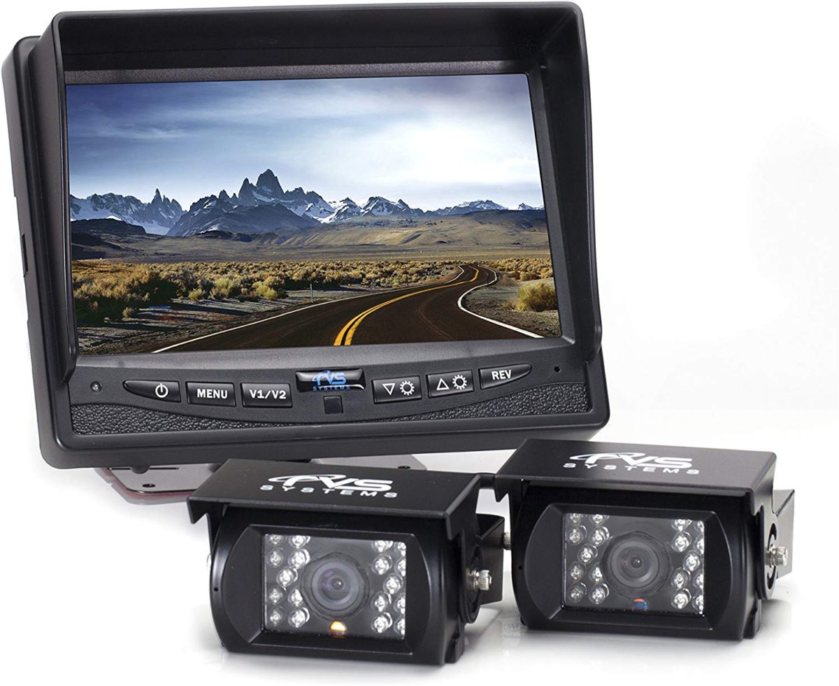 wireless rv backup camera with rear view mirror monitor
