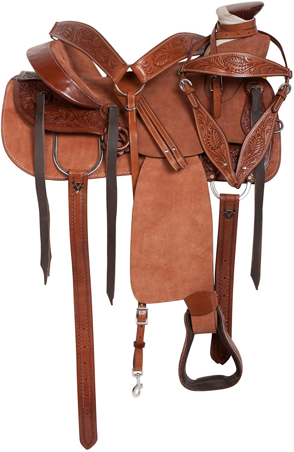 Rough Out Western Trail Ranch Horse Saddle Tack Package