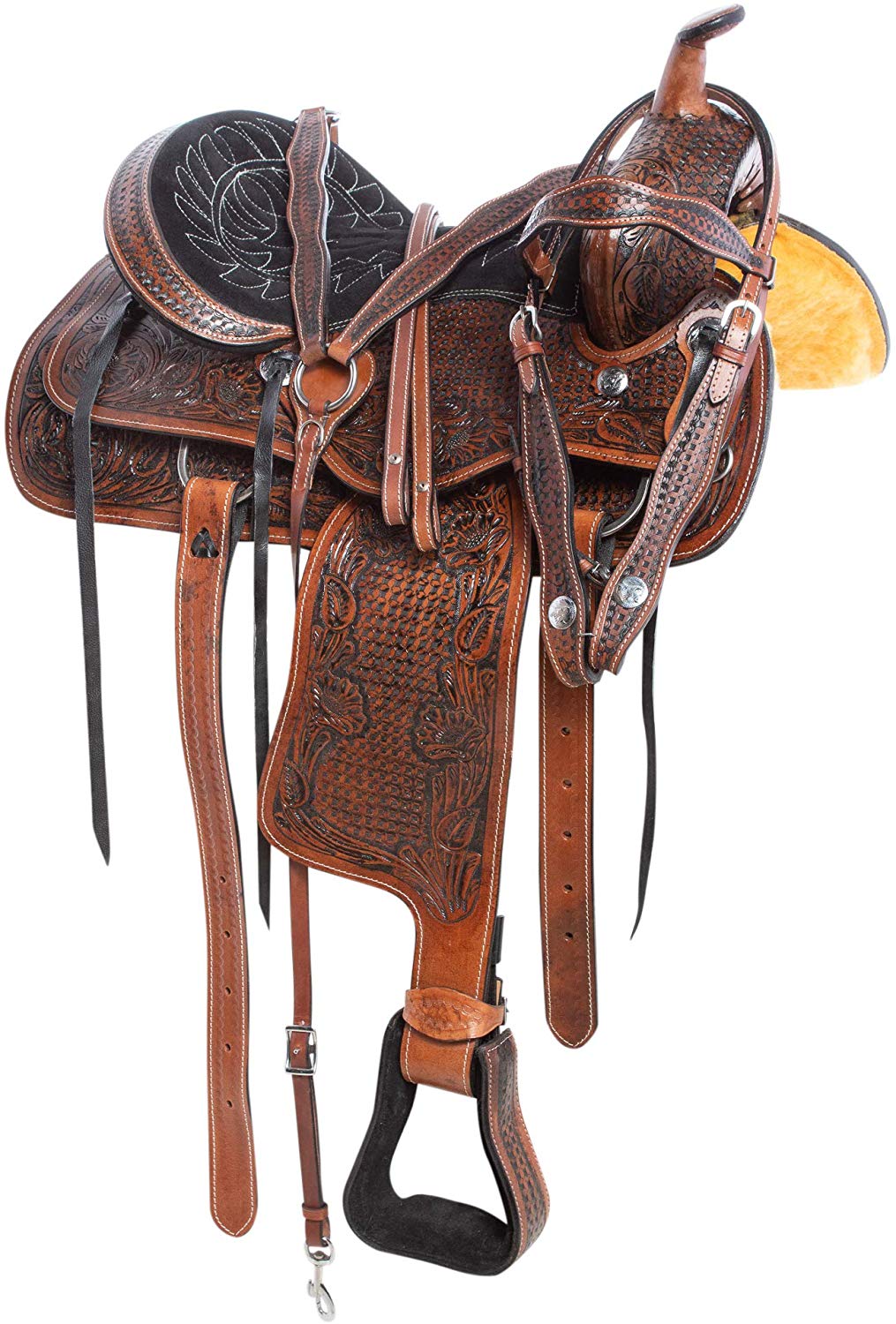 AceRugs-All-Natural-Cowhide-Western-Leather-Horse-Saddle