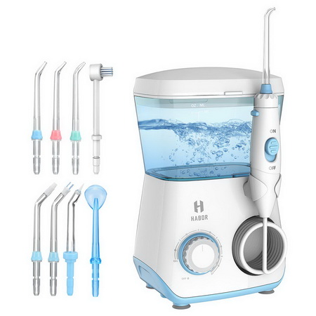 Habor Water Flosser, 600ml 8 Jet Tips FDA Oral Irrigator