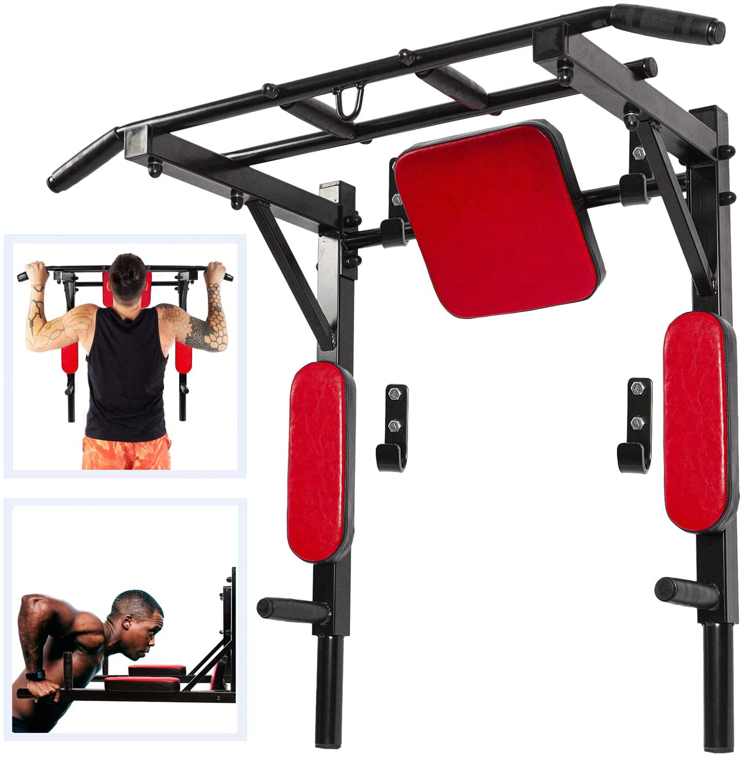 Kit4Fit Wall Mounted Pull Up Bar and Dip Station