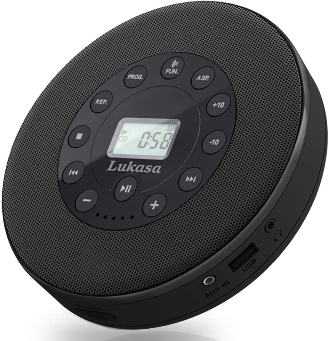 Lukasa Portable Bluetooth CD Player Built-in Speaker Stereo