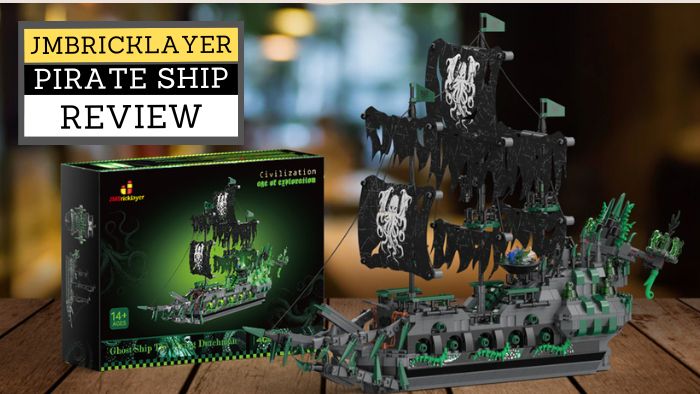 JMBricklayer Pirate Ship Building Toys with Lights
